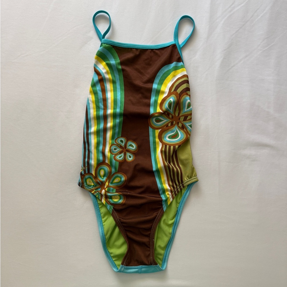 Speedo Lime and Teal Swimsuit